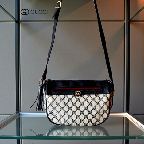 Gucci Handbags - AUTHENTIC VINTAGE GUCCI OPHIDIA GG PLUS MESSENGER/CROSSBODY BLUE SYLVIE WEB